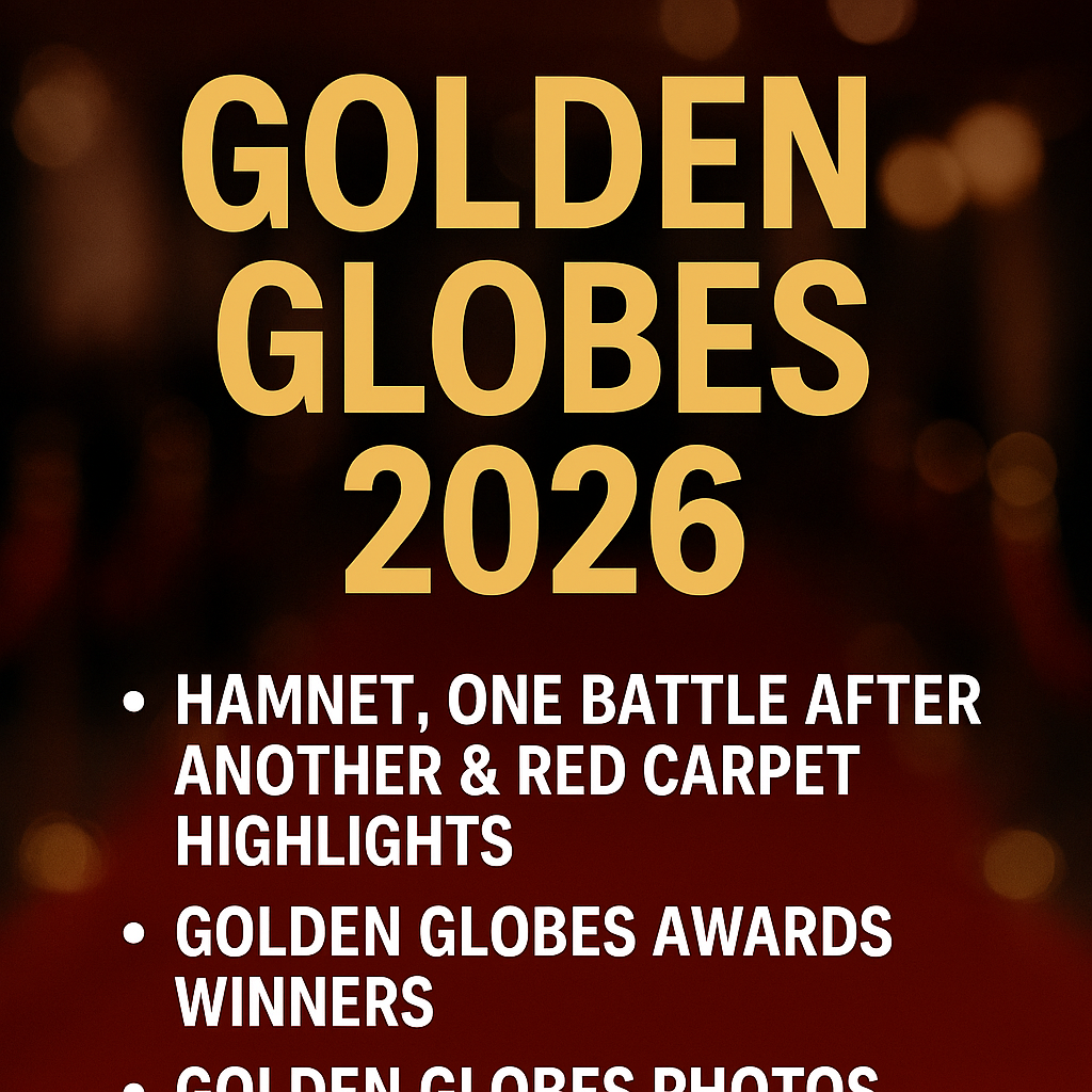 🎬 Golden Globes Awards 2026 Winners – Hamnet & One Battle After Another Shine